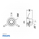 Philips LED Downlight Frame 2'' White RS378Z M43 D55 R-R AJ D BK 824110127252