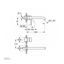 GROHE Essence New OHM trimset basin 2-h 5,7l L 19967A01