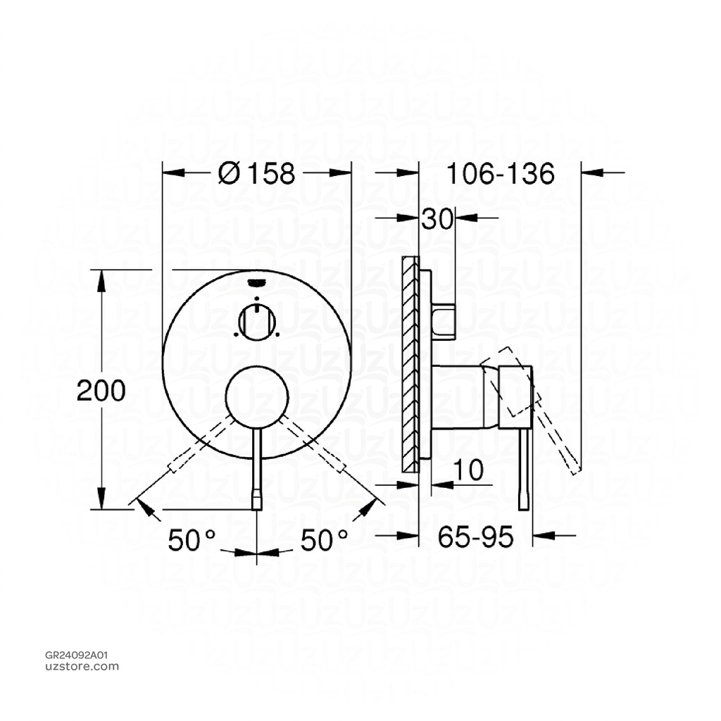 GROHE Essence New OHM trim  3-way 24092A01