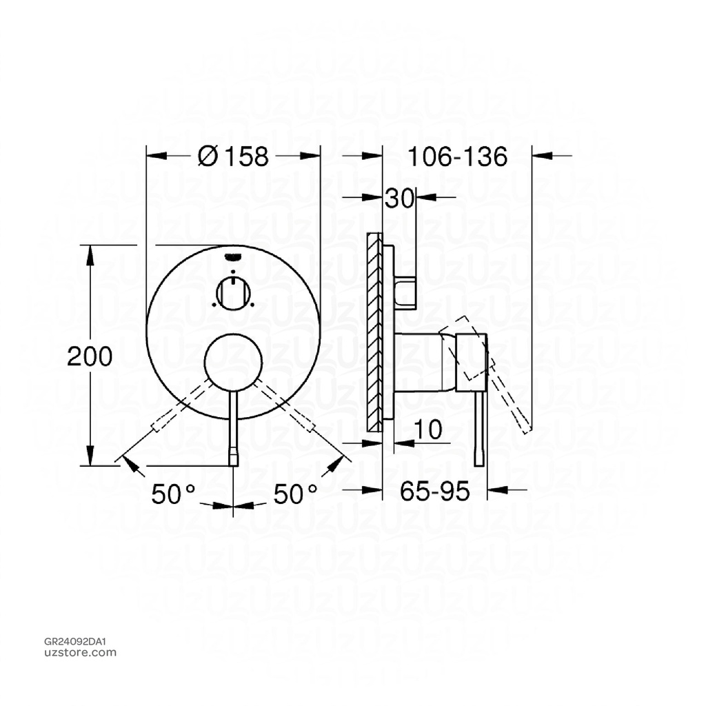 GROHE Essence New OHM trim  3-way 24092DA1