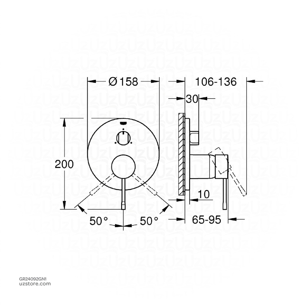 GROHE Essence New OHM trim  3-way 24092GN1