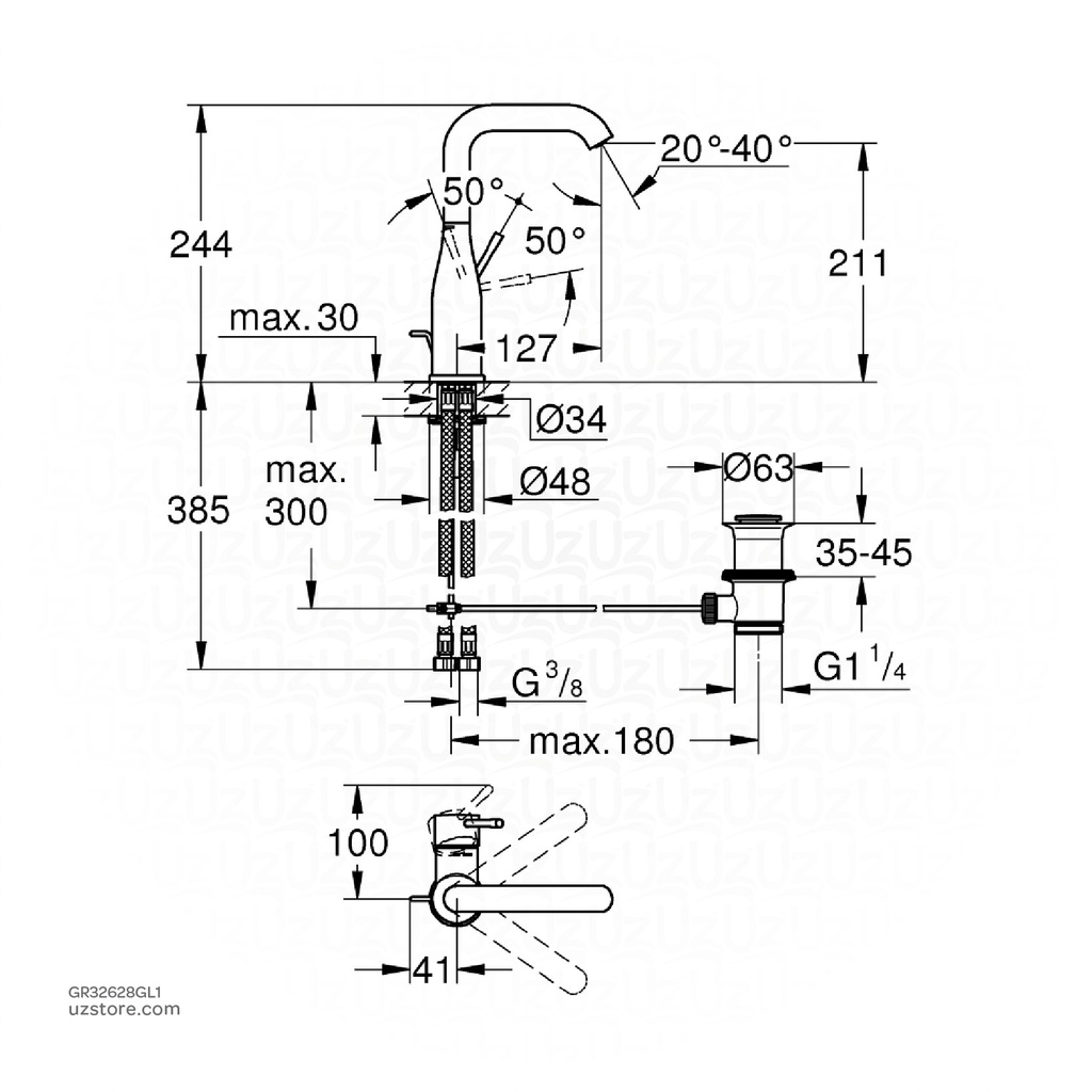 GROHE Essence New OHM basin L 32628GL1