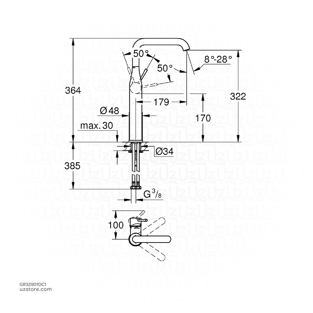 GROHE Essence New OHM vessel U-sp smth b XL 32901DC1