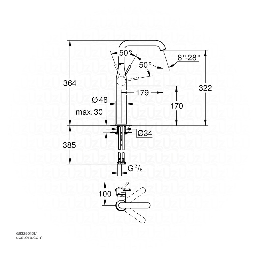 GROHE Essence New OHM vessel basin smth b XL 32901DL1