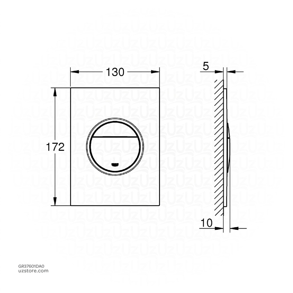 GROHE Nova Cosmopolitan WC wall plate S 37601DA0