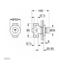 GROHE Euroeco CT set conc. shower 36268000