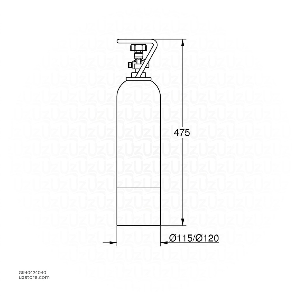 GROHE Blue CO2 bottle 2 kg empty 40424040