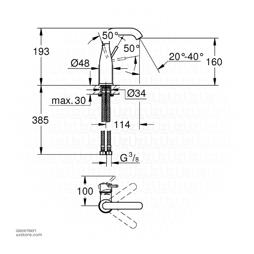 GROHE Essence OHM basin smth b M 24176KF1