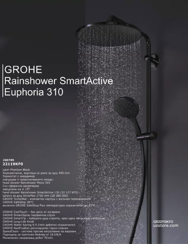 GROHE Rainshower 310 shower system THM 22119KF0        