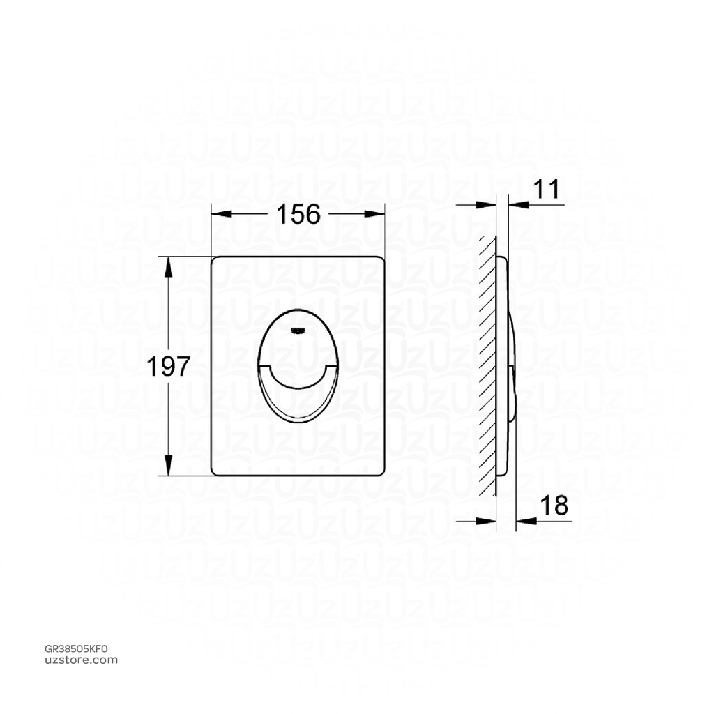 GROHE        Skate Air wall plate    38505KF0 