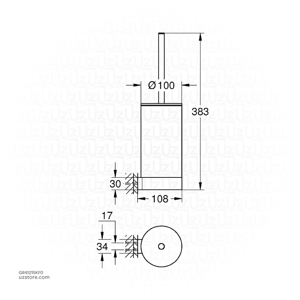 GROHE   Selection Toilet Brush Set 41215KF0      