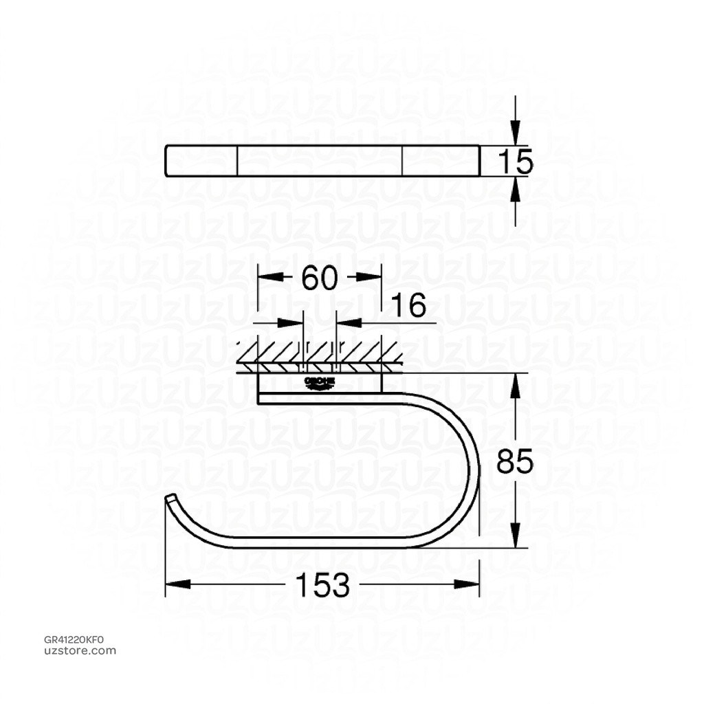 GROHE Selection Toilet Paper Holder w/o cover 41220KF0        