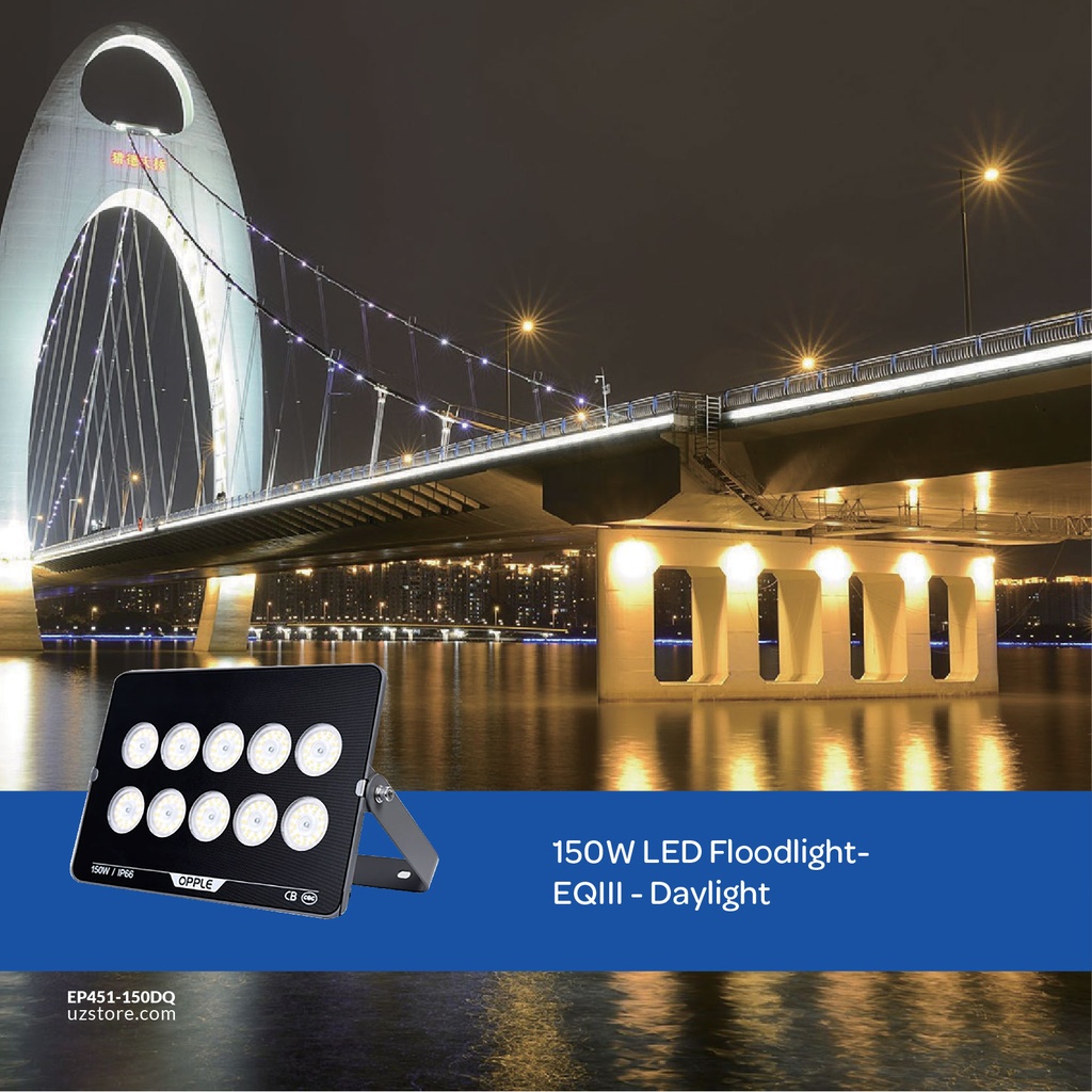 OPPLE 150W LED Flood Light EQIII 150W-6500K-GY-GP Dayllight 709000055300