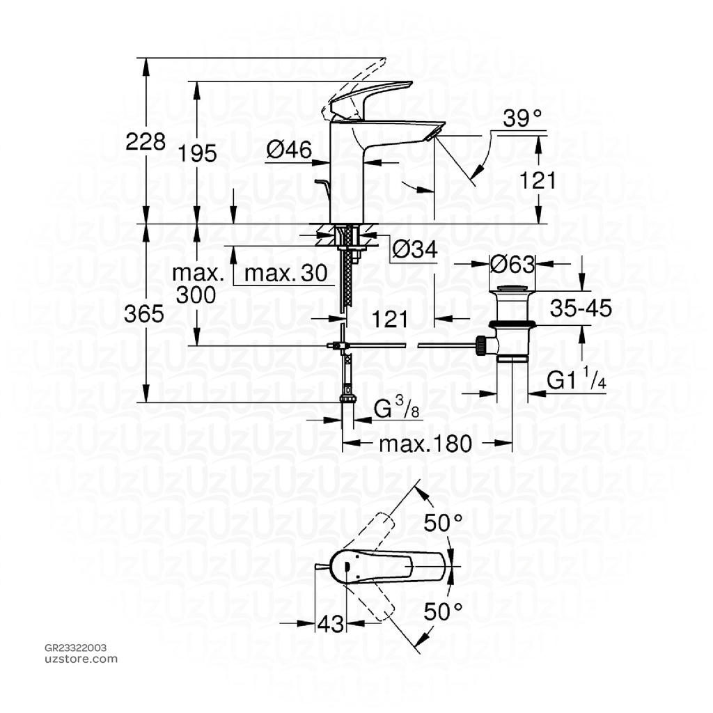 GROHE Eurosmart OHM basin M23322003