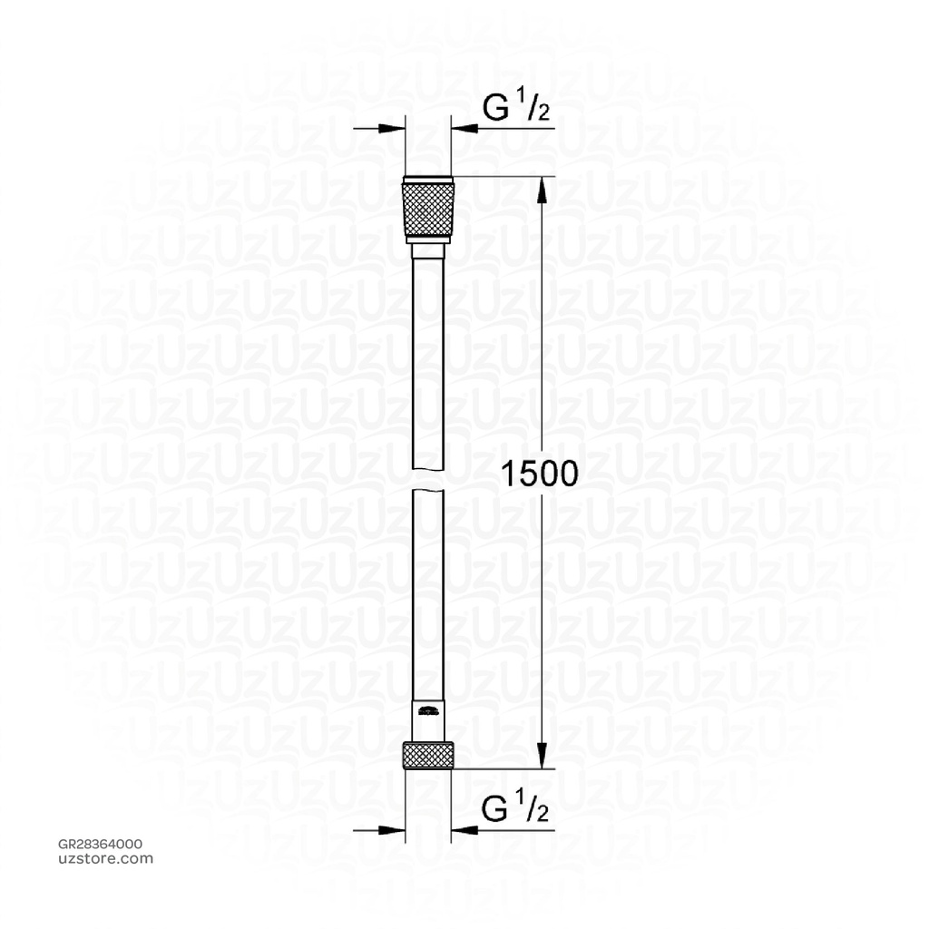 GROHE Silverflex shower hose, 1500 mm 28364000