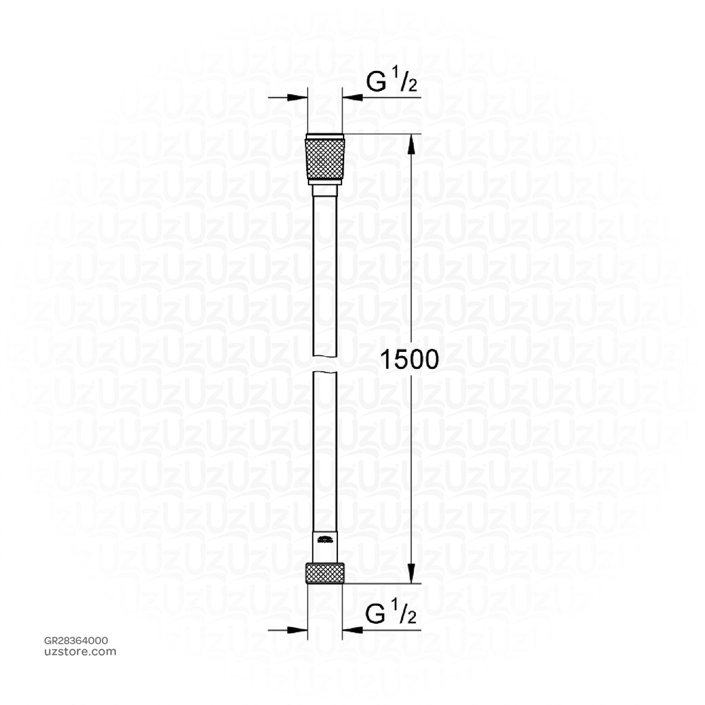 GROHE Silverflex shower hose, 1500 mm 28364000