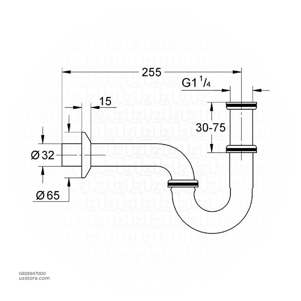 GROHE P-Trap 1 1/4 28947000