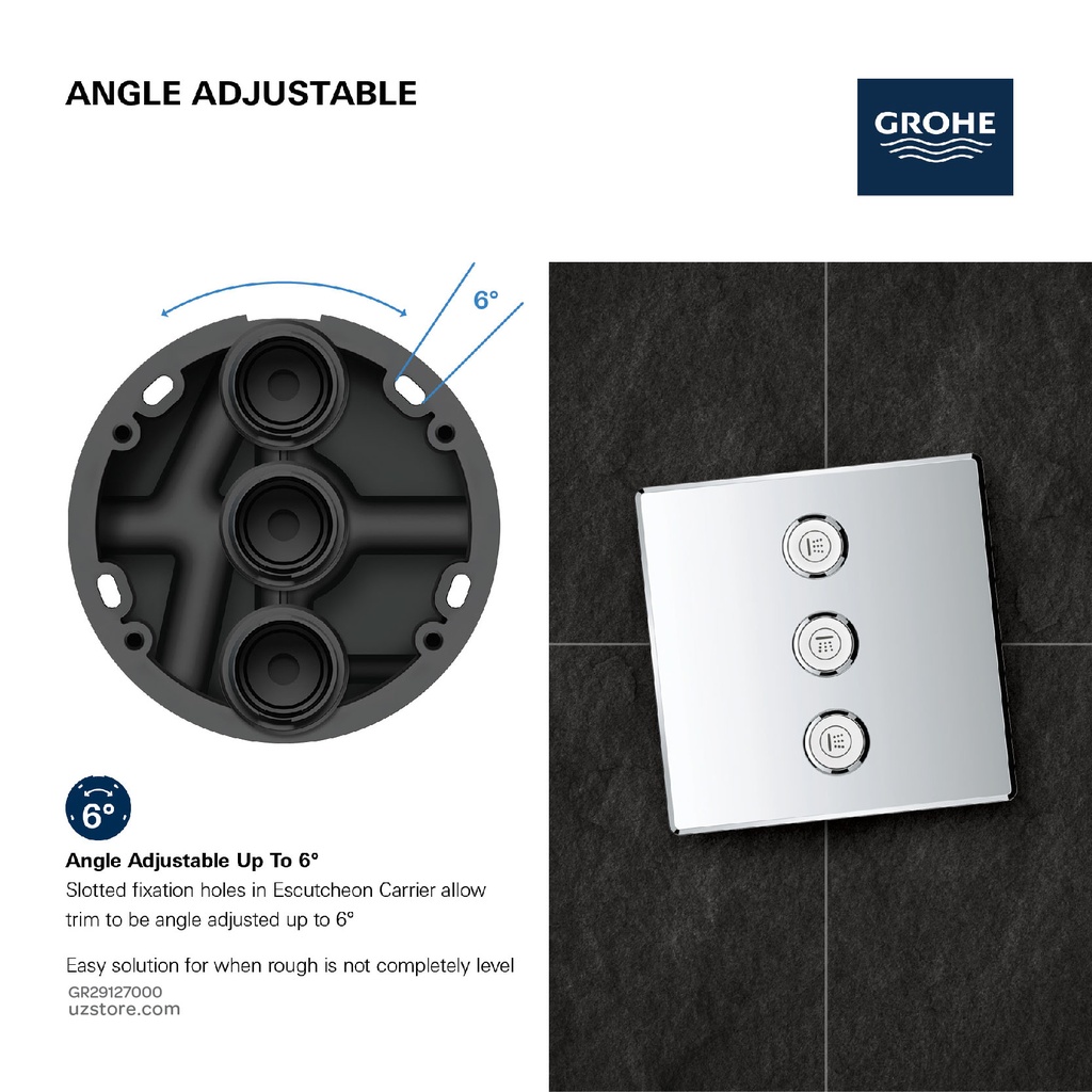 GROHE GRT SmartControl conc. valve square 3SC 29127000