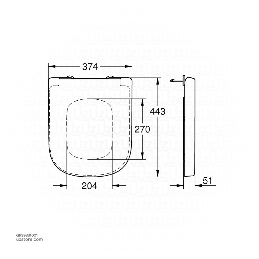 GROHE Euro Ceramic WC-seat 39331001