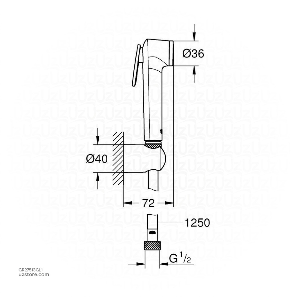 GROHE New Tempesta-F Trigger Spray Set27513GL1