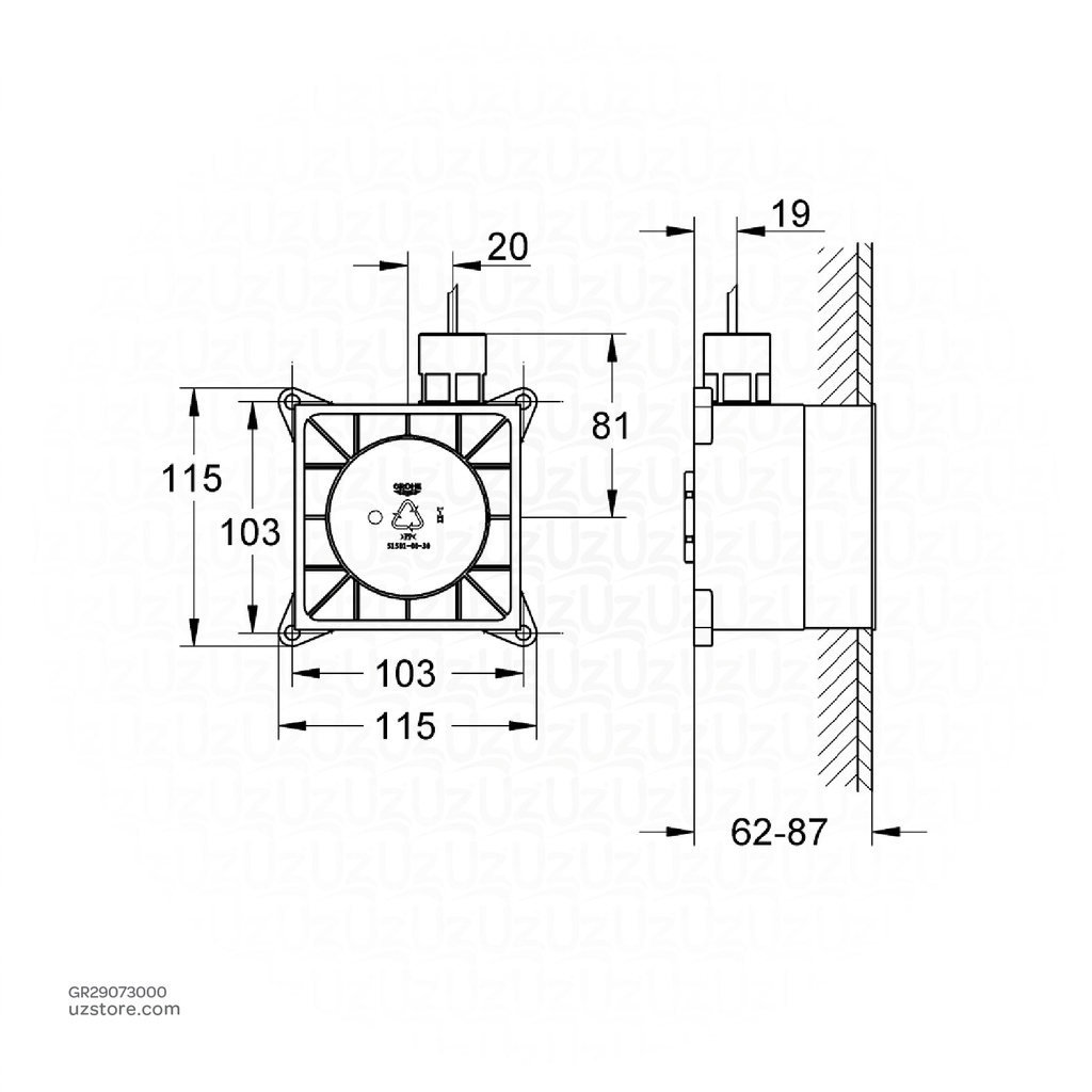 GROHE Rough-in Sound Module 29073000