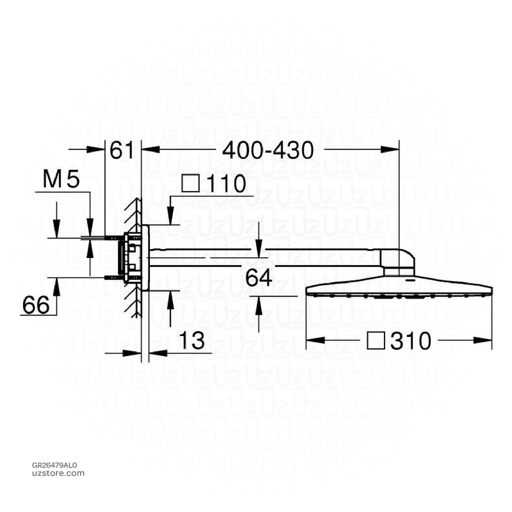 GROHE RSH SmartActive 310 headshower set 26479AL0