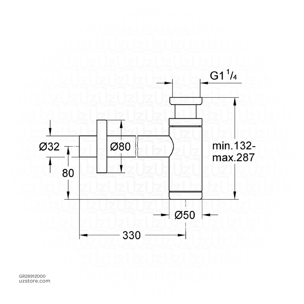 GROHE waste trap basin 1 1/4" 28912000