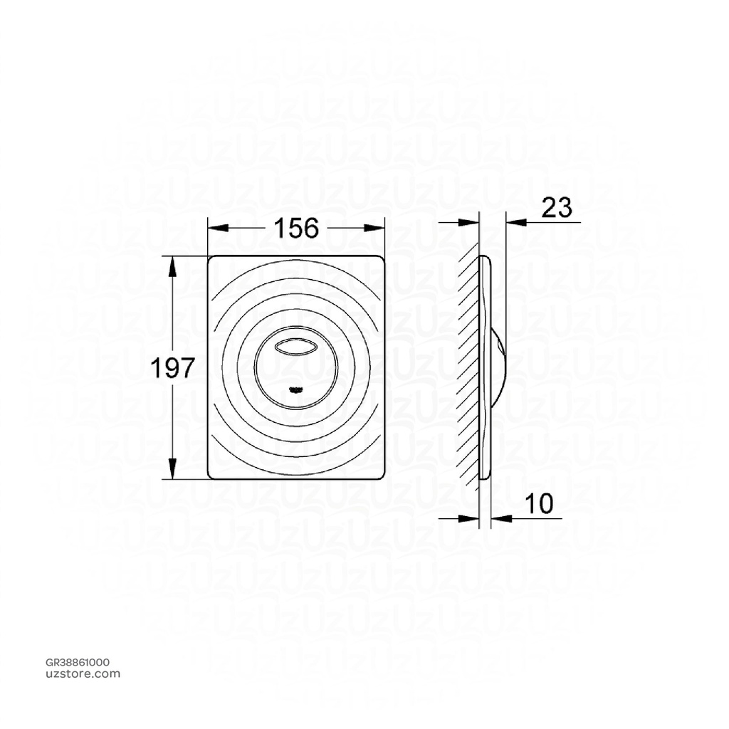 GROHE Surf  wall plate  for AV1 38861000