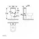 GROHE Bau Ceramic cistern exp. bottom inlet 39436000