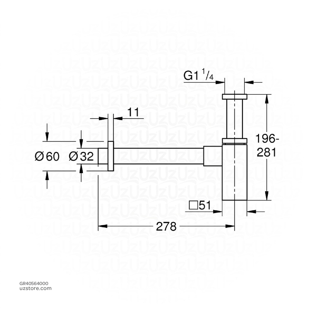 GROHE waste trap basin 40564000