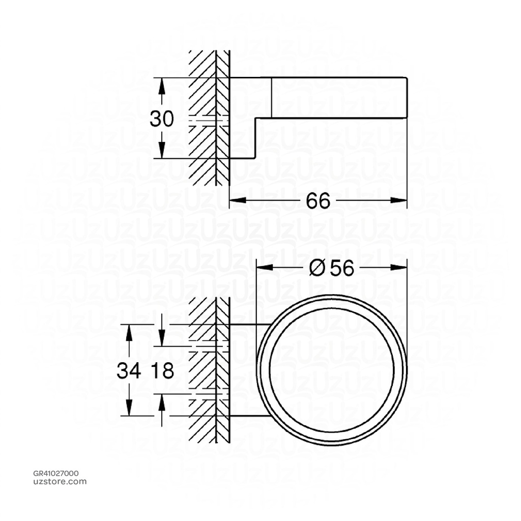 GROHE Selection holder f.glass/dish/dispenser 41027000