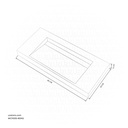 Sintered stone basin Sink on the middle 80S Armani gray  80x50x13cm