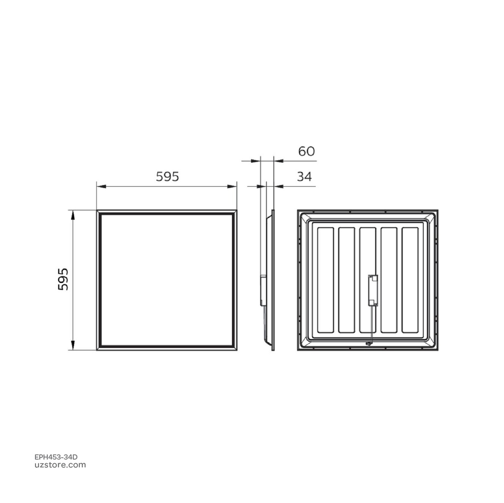 Philips LED 60X60 Panel Daylight 6500K RC055B LED 60X60 CW PSU 911401836285