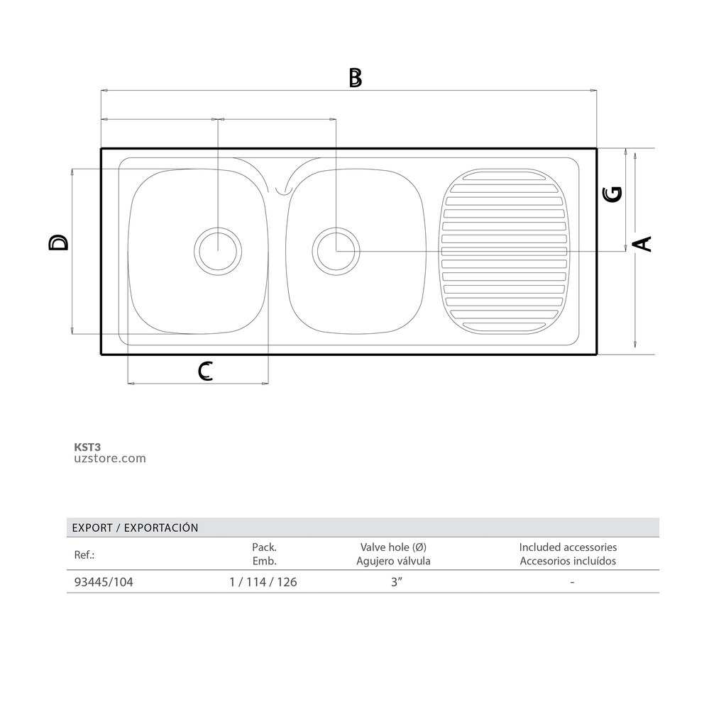 TRAMONTING SS Kitchen Sink TR 93445/104