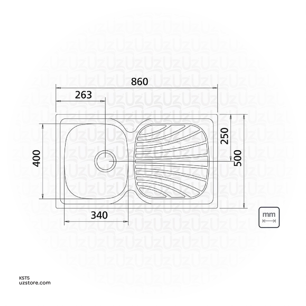 TRAMONTINA SS Kitchen Sink 86*50 TR 93845/603
