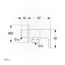 Kludi RAK 13013 Passion Angle Valve 1/4 TURN- CP 1/2" x 1/2"