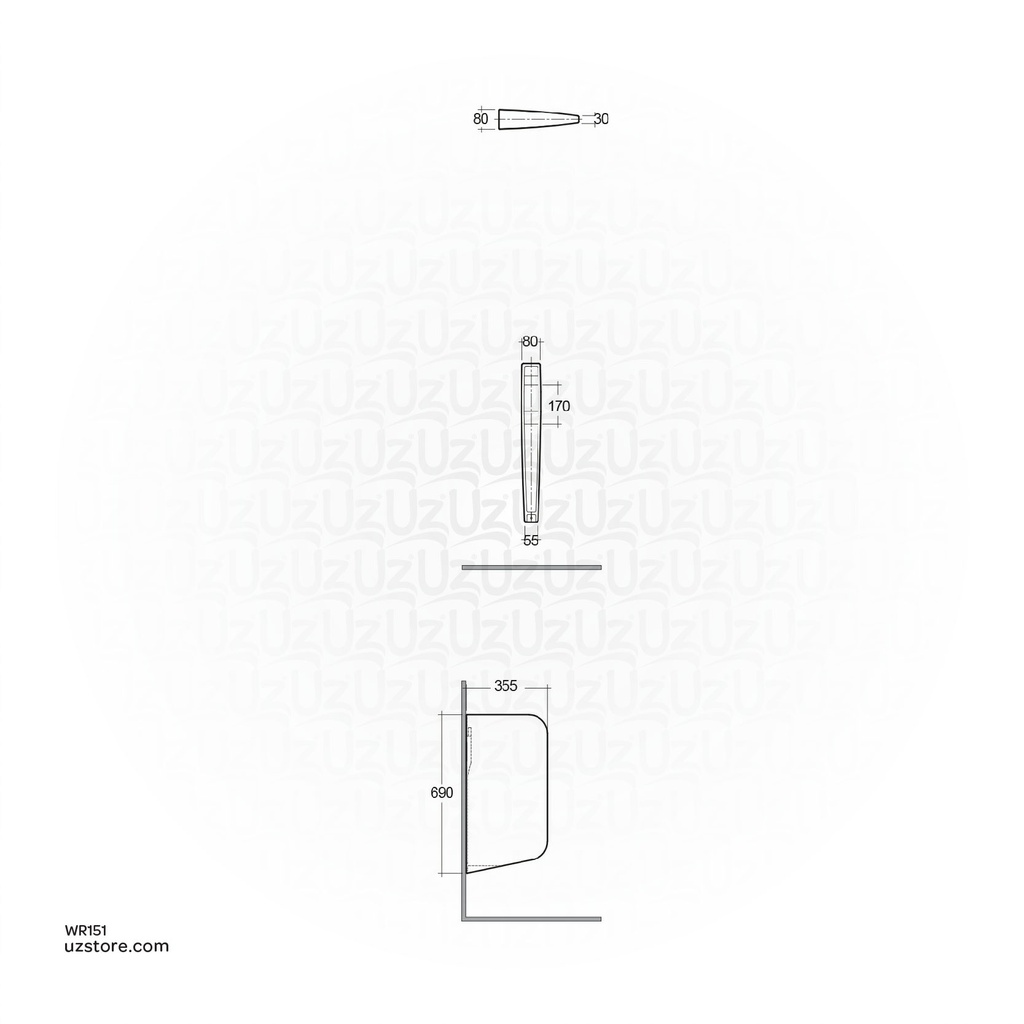 RAK-SERIES URINAL PARTITION  SE20AWHA