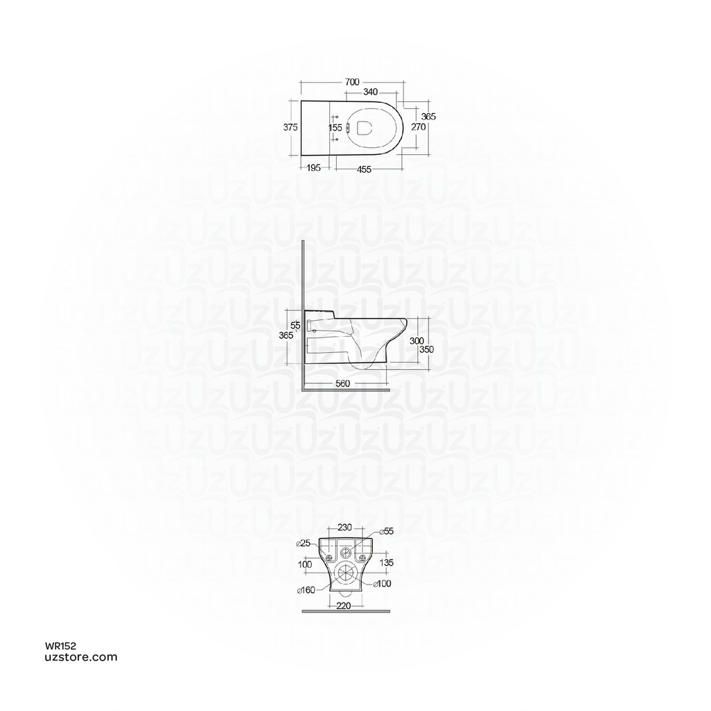 RAK Ceramic Compact Wall Hung WC Rimless 70CM CO23AWHA with soft seat YFG085A