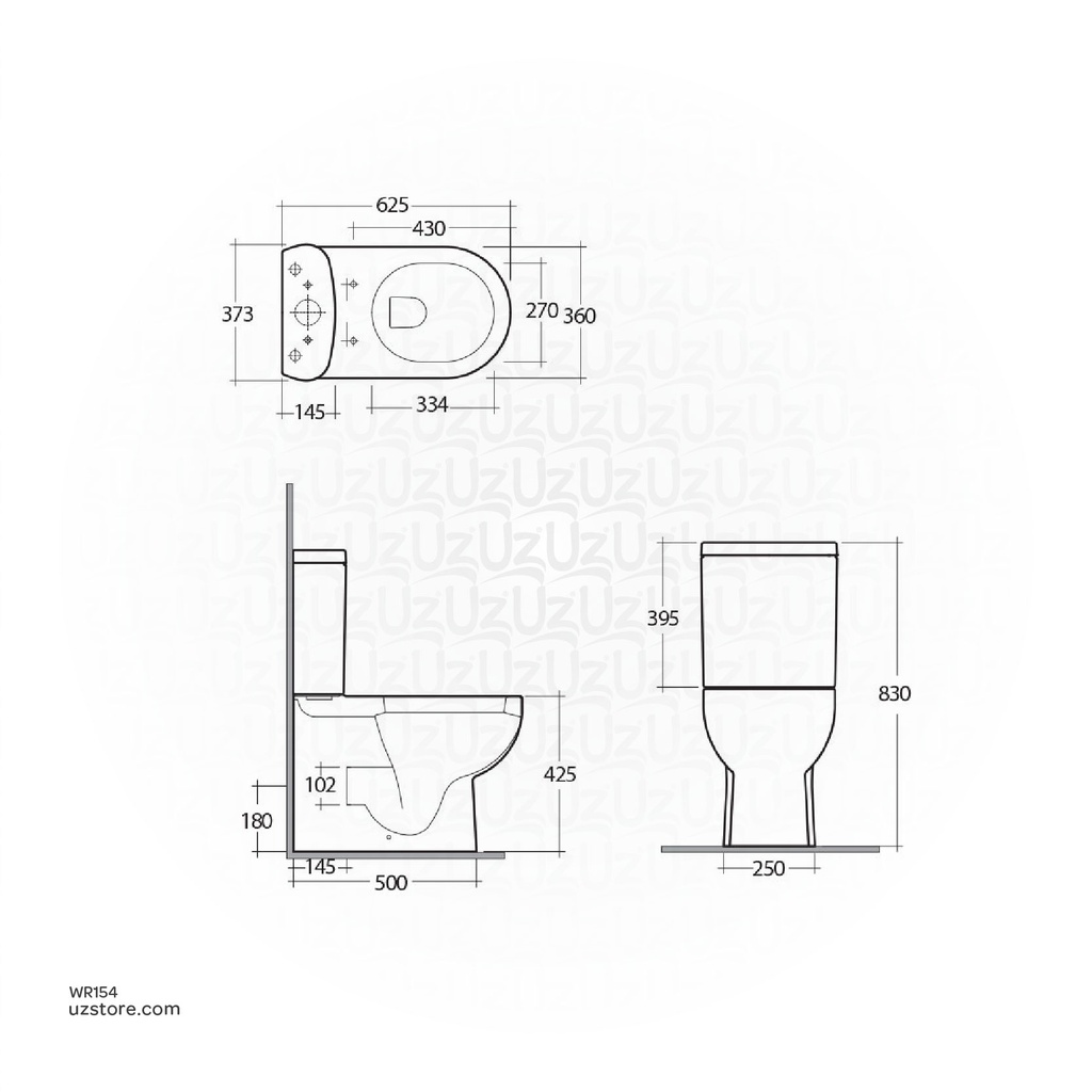RAK Ceramic Tonique Floor stand EWC Back to wall