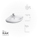 RAK Ceramic Compact Corner Wash Basin 44CM CO2601AWHA