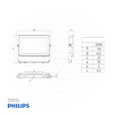 Philips Essential Smart Bright G4 LED Floodlight 20W BVP150 LED18/CW Daylight 911401831283