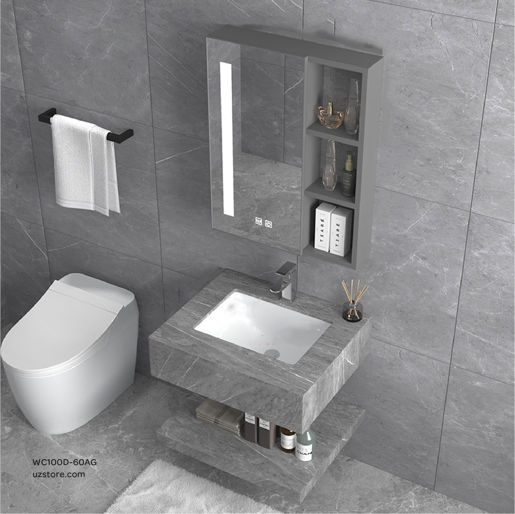 Sintered stone Downshelf without basin 60C Armani gray  60x50x4cm,  Down