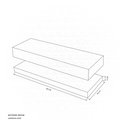 Sintered stone Downshelf without basin 80C Volakas white  80x50x4cm,  Down