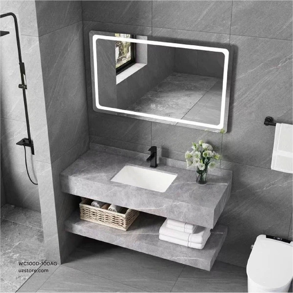 Sintered stone Downshelf without basin 100C Armani gray  100x50x4cm,  Down