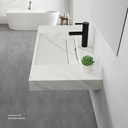 Sintered stone basin Sink on the middle 160S Volakas white  160x50x13cm