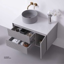 Basin,round, made of Corian, Grey Matt KZA-23106090B 360*360*170 