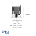 OPPLE 15W Spot light Half White Movable 4000K LTH0115021-75-Adjustable-15W-Glossy Mirror Reflector-55°-940