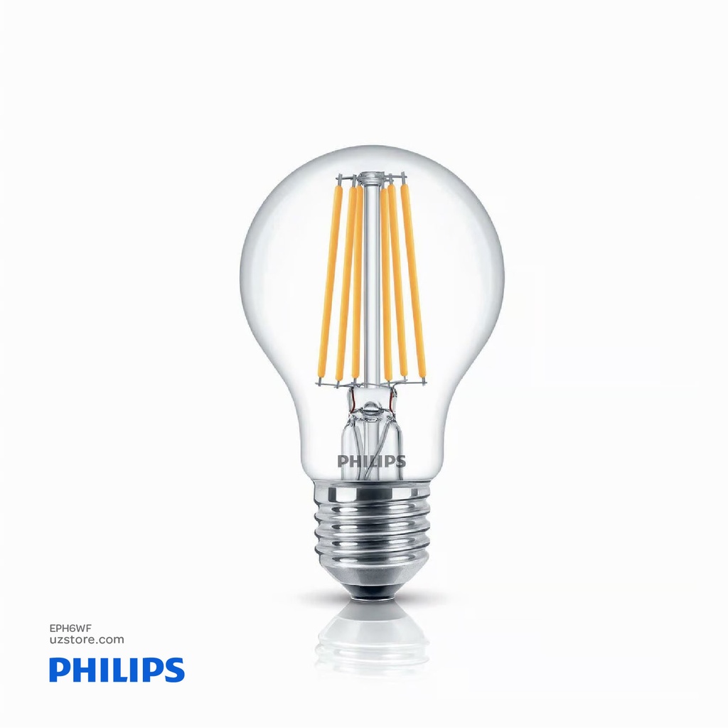 PHILIPS LED Classic Lamp 6W A60 Warm White E27 Filemental