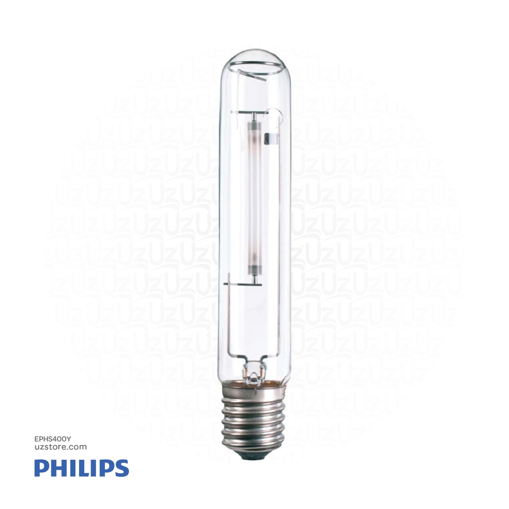 Philips SON-T 400W E E40 1SL/12 High Pressure Sodium lamp with clear tubular outer bulb 928492509291