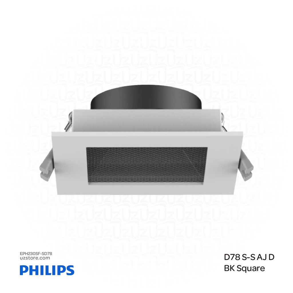 Philips LED Downlight Frame White RS378Z M55 D78 S-S AJ D BK Square 824110127272